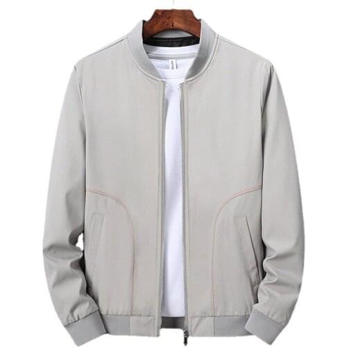 2021 Spring Autumn New Casual Stand-up Collar Jackets Men Large Size Coats for Male Hiking Zipper Windproof Men Baseball Uniform