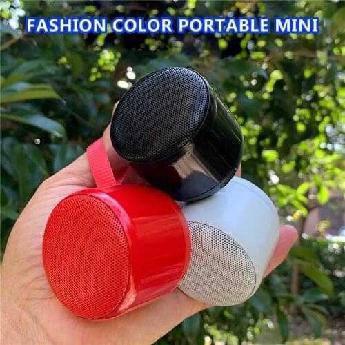 Mini Wireless Bluetooth Speaker, Outdoor Portable Speaker with Lanyard (Red, White, Black)