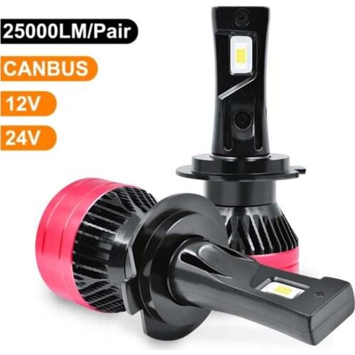 Muxall H7 Led Canbus HB4 9012 HIR2 H11 H8 25000LM HB3 9005 9006 Lamp H4 Led Car Headlight Auto Turbo Running Fog Light Bulbs