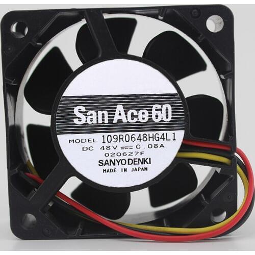 Original / 109R0648HG4L1 48V 0.08A 6CM 6025 4-wire cooling fan