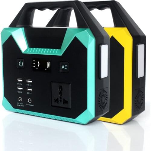 Portable power station 40800 mah for car/outdoor use 100 200w output rechargeable bank