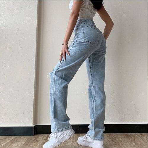Casual Women Loose Vintage Female Pants Women Harajuku Baggy Jeans Womens Fashion Pants Funny Gothic Pants Summer Jeans