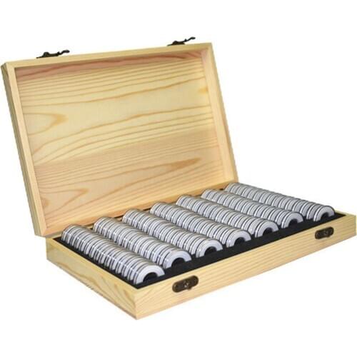 100 Grid Coin Protection Boxes Coin Collection Box Coin Storage Box 18/21/25/27/30mm Universal Desktop Organizer
