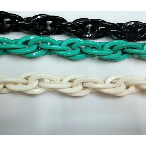 Top-rated 1.0 Meter Acrylic Necklace Strand Parts Linked Bag Chains Women Jewelry DIY Accessories Glasses Chains Components N075