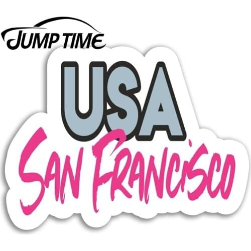 Jump Time for Pink San Francisco Vinyl Stickers USA Sticker Laptop Luggage Window Decal Waterproof Car Accessories