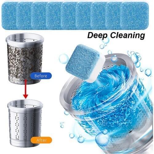 10pcs Useful Washing Machine Cleaner Washer Cleaning Detergent Effervescent Tablet Laundry Washer Cleaner Tablet Tools