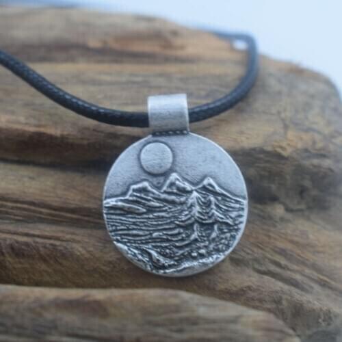 12pcs mountain sun necklace camping jewelry