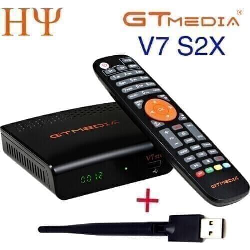 5PCS GTMEDIA V7 S2X HDDVB-S2 HD Youtube PowerVU Newcamd GTMEDIA V7S satellite receiver DVB-S/S2/S2X AVS+ VCM ACM multi-stream