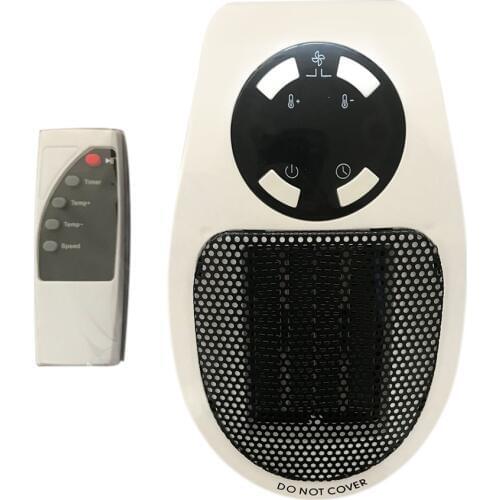 500W Portable Electric Heater Fan Timing Air Warmer Safe Handy Mini Desk Home
