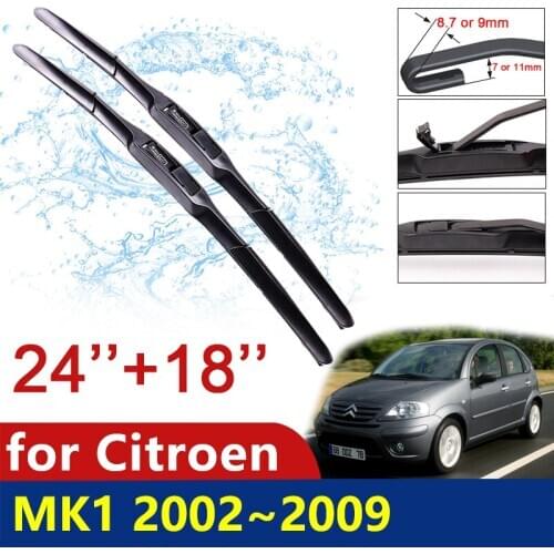 Car Wiper Blades for Citroen C3 MK1 2002~2009 Front Windscreen Windshield Wipers 2003 2004 2005 2006 2007 2008 Car Accessories