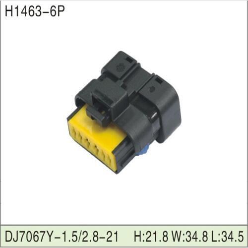 Free shipping 500pcs DJ7067Y-1.5/2.8-21 6Pin 0.6mm AMP Car Electrical Wire Connectors for VW,BMW,Audi,Toyota,NISSAN AND other