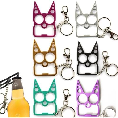 Portable Cartoon Cat Outdoor Tools Shape finger tiger Opener Screwdriver Key Chain Multifunctional Keyring Outdoor Camping Tools