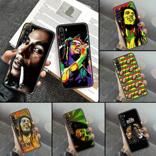 Singer Bob Marley Phone case For Xiaomi Redmi Note 7 7A 8 8T 9 9A 9S 10 K30 Pro Ultra black 3D cell cover art prime trend funda