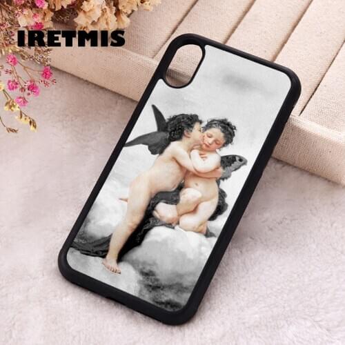 Iretmis 5 5S SE 2020 Phone Cover Case for iPhone 6 6S 7 8 Plus X Xs XR 11 12 Mini Pro Max Silicone TPU Dark Angels