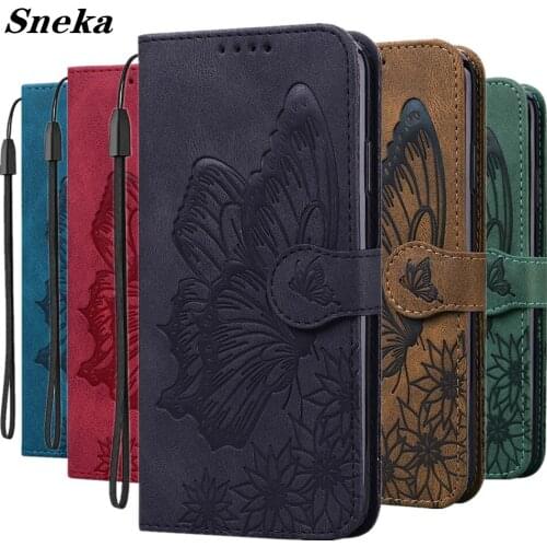Wallet Phone Case for Motorola Moto G30 Coque Card Holder Shockproof Embossed Butterfly Flip Stand Leather Protection Cover Capa