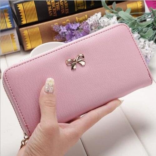 Deconn 2021 Women Girls Ladies Long PU Leather Luxury Fashon Clutch Wallets Credit Card Holder Phone Case Purse For Female
