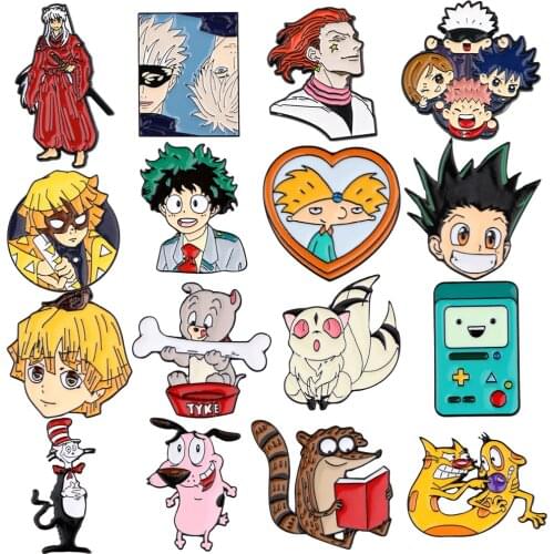 DZ1963 Collection Movie Monster Anime Cute Enamel Pin Brooch Backpack Collar Hat Badge Lapel Pin Decoration Jewelry Gifts
