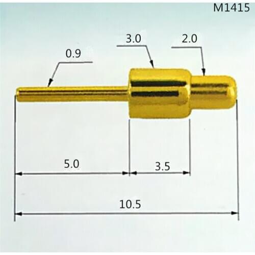 Endoscope Pogopin Pogo Pin with Tail Jack Pcb Welding Antenna Thimble Copper Gold-plated Contact Conductive