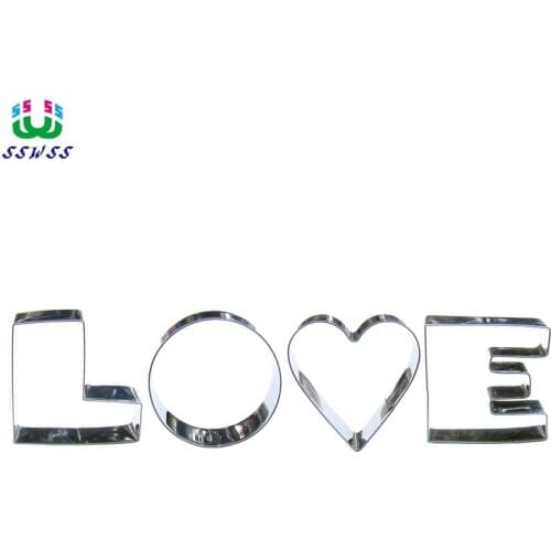 LOVE Shape Cake Cookie Biscuit Baking Molds,Valentines Day Cake Decorating Fondant Cutters Tools,Direct Selling