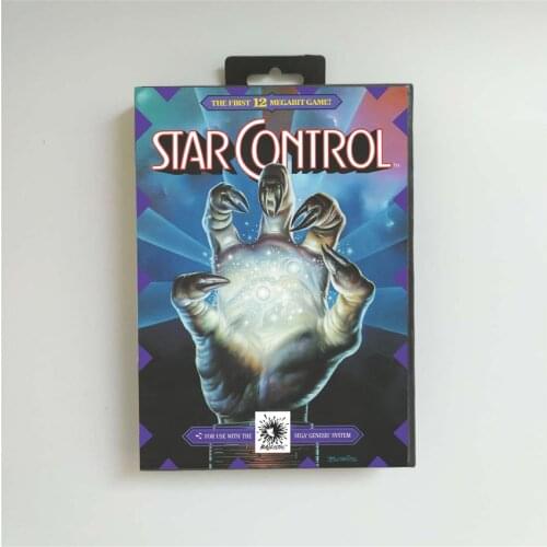 Star Control - USA Cover With Retail Box 16 Bit MD Game Card for Sega Megadrive Genesis Video Game Console