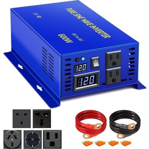 XYZ INVT Power Inverter Pure Sine Wave 600 watt 12v 24v 36v 48v dc to ac 120v 240V for car RV power failure