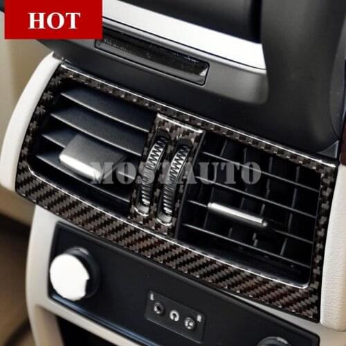 For BMW X5 E70 2008-2013 X6 E71 2009-2014 Carbon Fiber Console Rear Air Vent Outlet Cover Car Accessories Interior Car Decor
