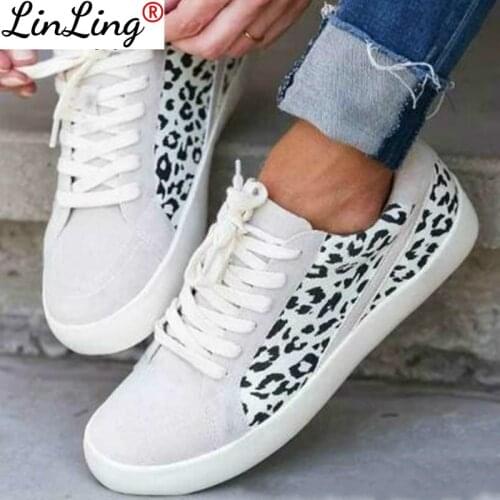 2021 Hot Selling Large Size Single Shoes Women Amazon Leopard Print Comfortable Womens Fashion All-match Canvas Womens Shoes