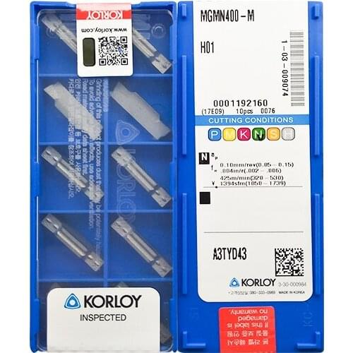 MGMN400-M H01 100% KORLOY Original carbide insert with the best quality 10pcs/lot free shipping