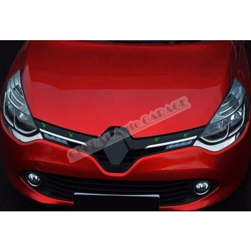 For Renault Clio 4 Front Grille Chrome 2012 2013 2014 2015 2016 2017 2018 Car-styling Auto Accessory Auto Car Ornament Sport