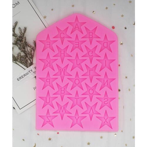 Five-pointed star uppercase cake decorative molds chocolate molds P955 silica molds