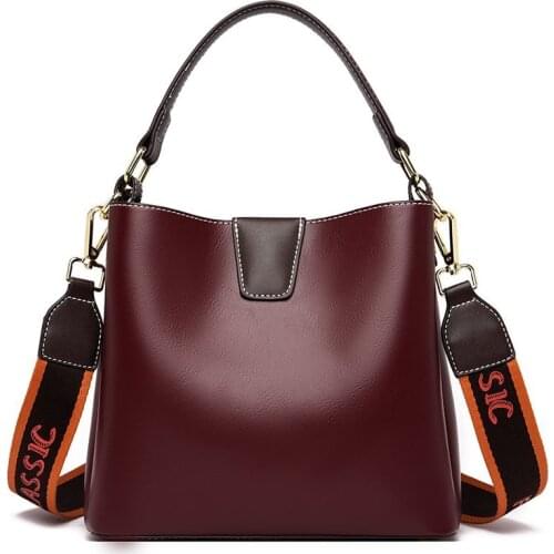 Luxury Handbags Women Bags Designer Bag Wide Shoulder Strap Female Leather Shoulder Bag Vintage Women Messenger Bags Sac A Main