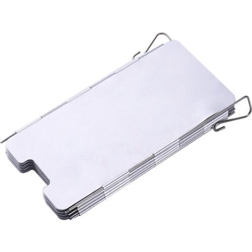9 Plates Foldable Gas Stove Windshield Outdoor Camping Cooking Burner Windproof Screen Aluminium Alloy Outdoor Stove Wind Shield