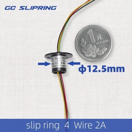Slip-Ring 4 Channel 2A 12.5mm ConductiveElectric Collector 360-Degree Rotation Slip Ring