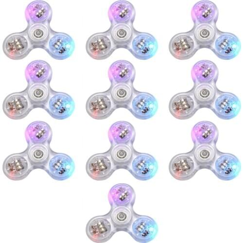 LED Light Fidget Spinner,Rainbow Fidget Toy Light Finger Hand Spinner for Kids Adults