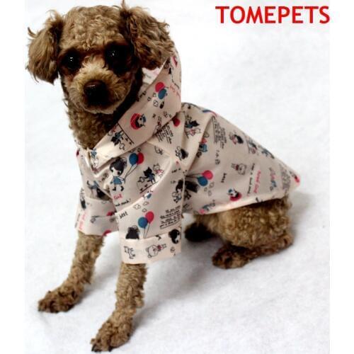 TOMEPETS Waterproof Pet Dog Coat Jacket Vest Raincoat Clothes Dog Rain Coat Cute Printing With Hood