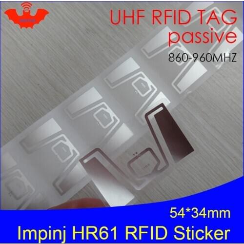 UHF RFID tag HR61 inlay Impinj Monza R6 MR6 chip 860-960MHZ 900 915 868mhz Higgs3 EPCC1G2 6C smart card passive RFID tags label