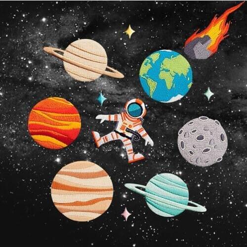 1pcs Fantasy Universe Creative Decorative Clothing Patches Embroidery Patches ironing on Hat Coat Dress Pants Accessories