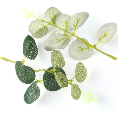 10pcs/lot 8 leaves/pcs artificial flowers leaves For wedding home decoration DIY rose bouquet decoration Floristry craft flowes