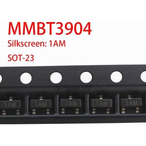100PCS MMBT3904 2N3904 SOT23 3904 SMD SOT-23 SOT23-3 1AM Transistor New Original