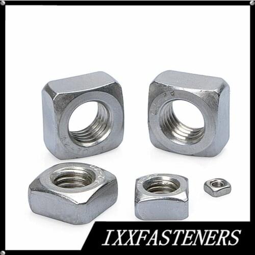 50PCS DIN562 M3 M4 M5 M6 M8 M10 304 Stainless Steel Square Thin Nuts