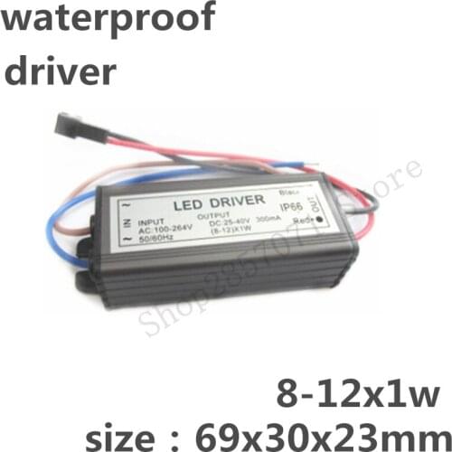 8-12X1W) DC25-40V Waterproof IP66 LED Driver,Power Adapter, Outdoor Use for LED Strip Power Supply,Lighting Transformer