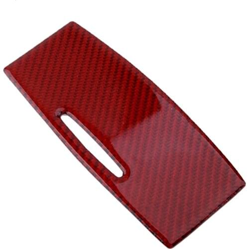 Car Red Console Cigarette Lighter Ashtray Cover Trim Panel Carbon Fiber Fit For Infiniti Q50 Q60 2015 2016 2017 2018 2019 2020