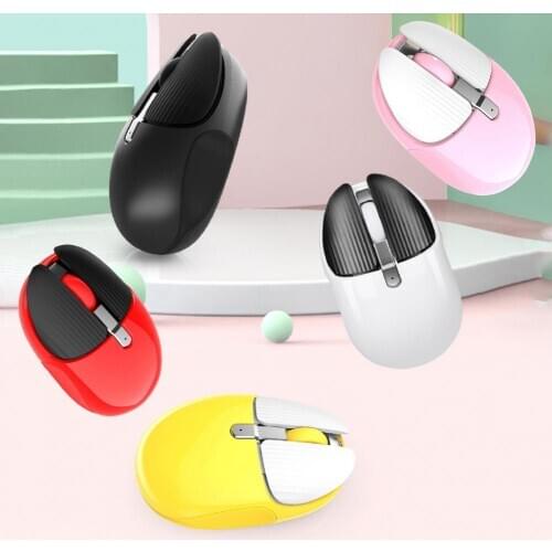 M106 Bluetooth 2.4GHz Wireless 1600DPI USB Rechargeable Mouse Mute Home Office Dual-Mode Female Mouse Computer Accessory