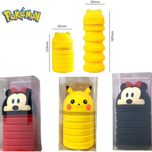 Pokemon Pikachu Anime Pen Holder Pencil Case Stationery Storage Box Student Cute Three-dimensional Large Capacity Anti-fall New