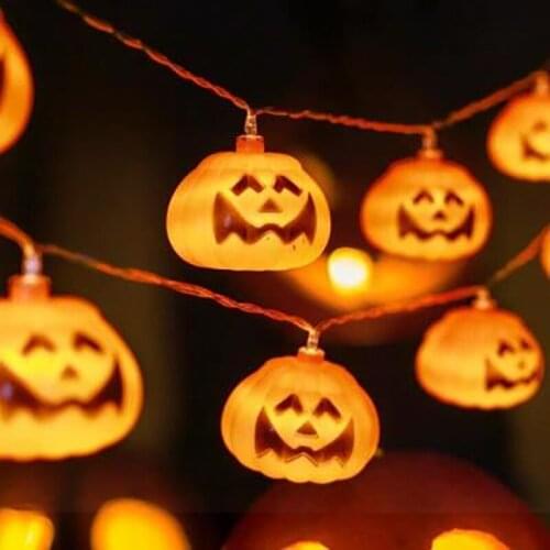 Halloween Pumpkin Ghost Skeletons Bat Spider Led Light String Festival Bar Home Party Decor Halloween Ornament