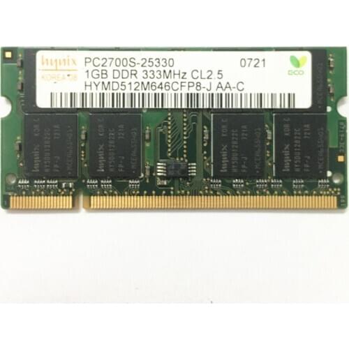 Hynix DDR1 RAMS 1GB 333MHz Laptop memory PC2700S-2533 1GB DDR 333MHz CL2.5 used good working