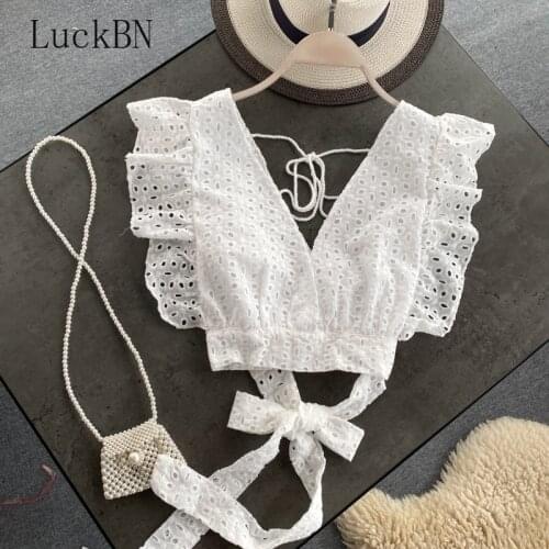 LuckBN Blouses-bodysuits