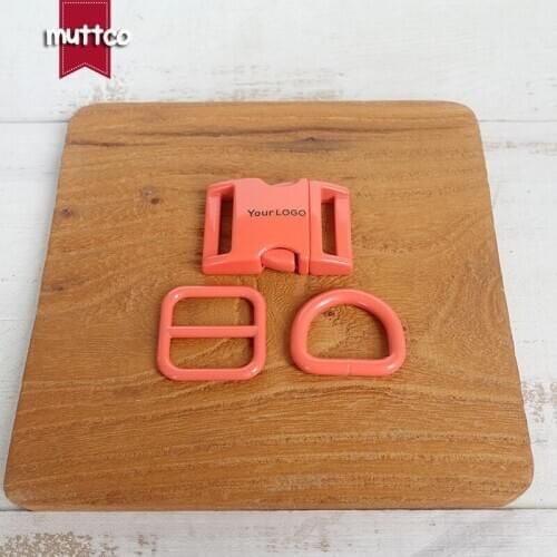 Metal buckle+adjust buckle+D ring) for 20mm and 25mm webbing, We provide laser engraving service customize LOGO 7 colours
