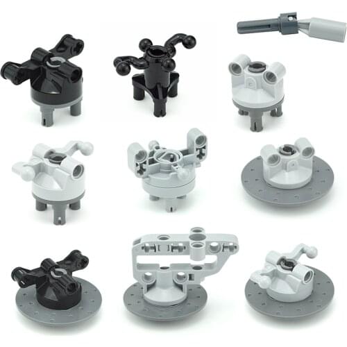 MOC Parts Technical Suspension Steering Wheel Hub with Planetary Gear Reduction DIY Building Blocks Tire Car Truck Drive Bricks