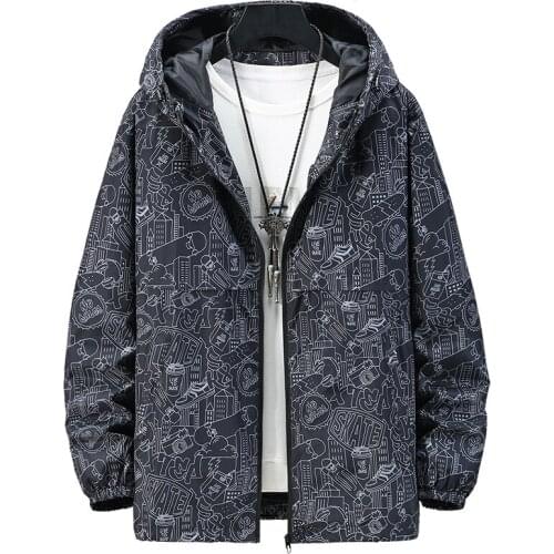 Thin section Spring and autumn plus size hooded jacket 9XL mens jacket casual jacket 10XL 8XL coat men